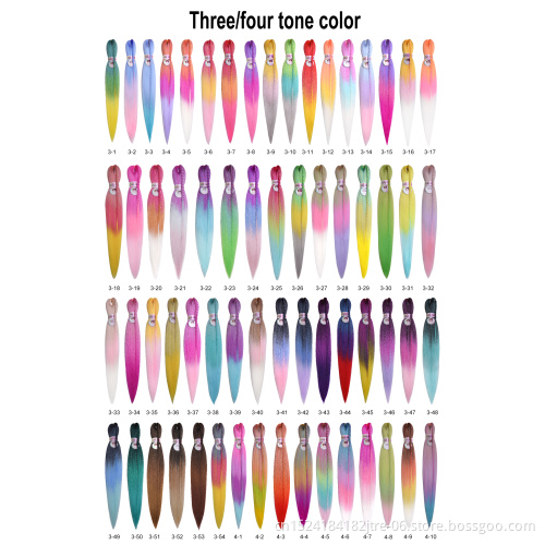 layered end pre stretched synthetic bundles of ez braiding hair, hot water hair ez-braid in stock